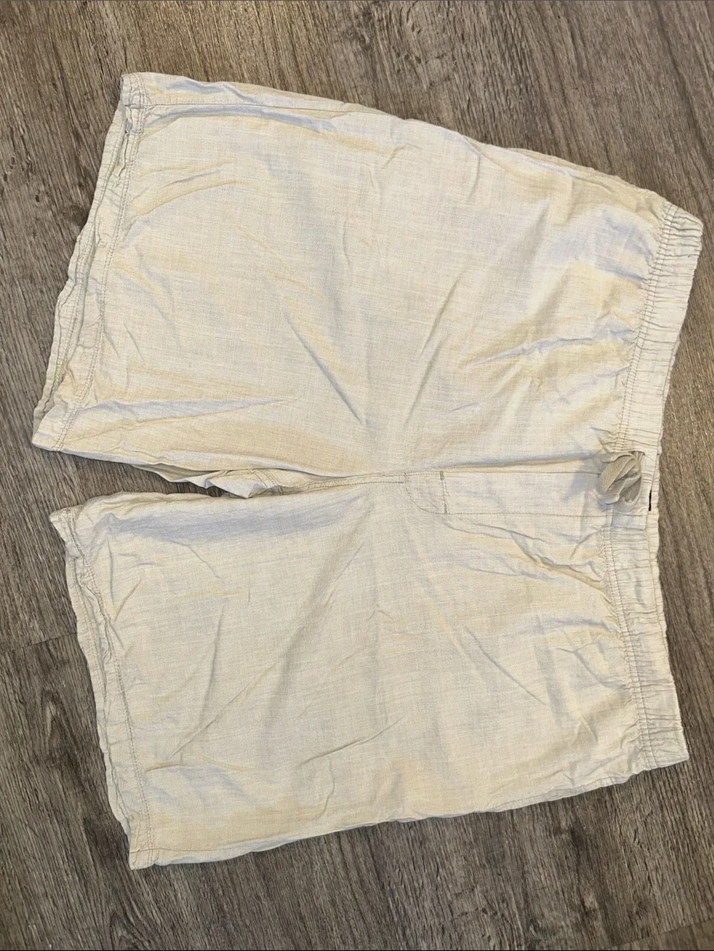 Intimo Bamboo Blend Lounge Shorts Men’s Small Beige Drawstring Elastic Waist